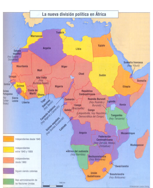 Los estados africanos consiguen la independencia